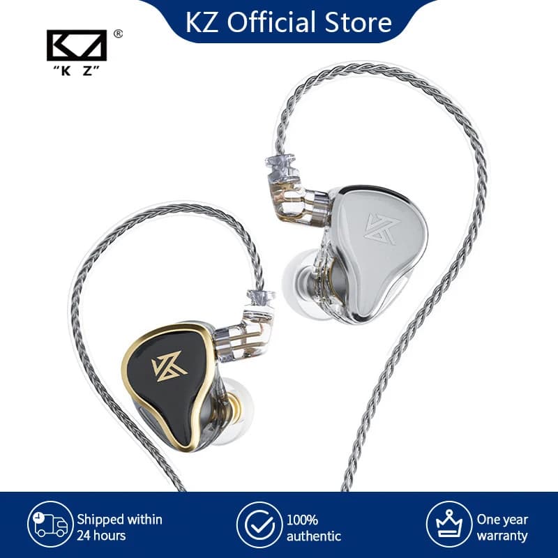 KZ ZAS 16 Einheiten Kopfhörer 7BA + 1DD Dynamische Hybrid-Ohrhörer HiFi-Bass-Sport-Headset Geräuschunterdrückung in den Ohrmonitoren