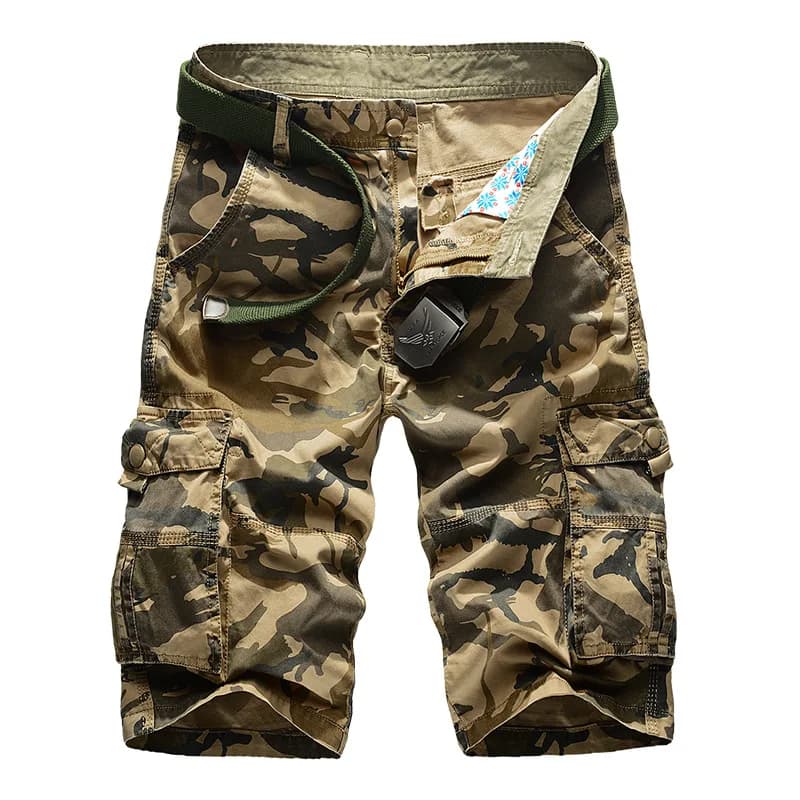 Kein Gürtel Tarnmuster Cargo-Shorts Herren 2026 Neue Herren Freizeitshorts Männliche Lose Arbeitsshorts Militär-Kurzhosen Übergröße