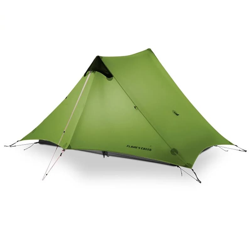 2024 Neue Version FLAME'S CREED LanShan 2-Personen-Outdoor-Ultraleicht-Campingzelt 3-Jahreszeiten-Professionelles 15D-Silikon-stangenloses Zelt