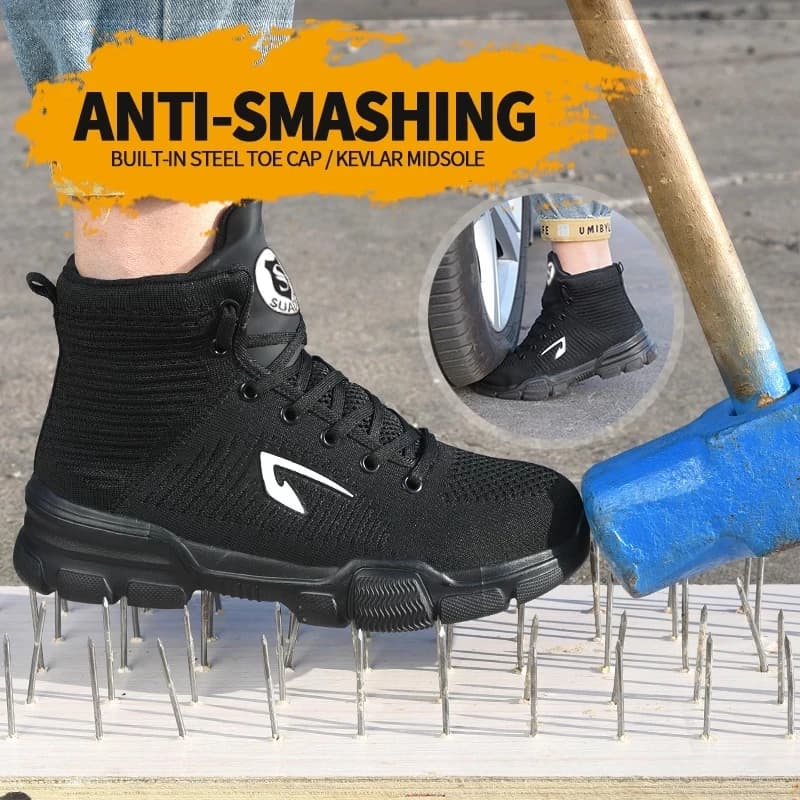 Unzerstörbare Ryder-Schuhe für Herren und Damen, Stahlkappe, Luftschutz-Baumwollstiefel, pannensichere Arbeitssneaker, atmungsaktive Schuhe, 2026