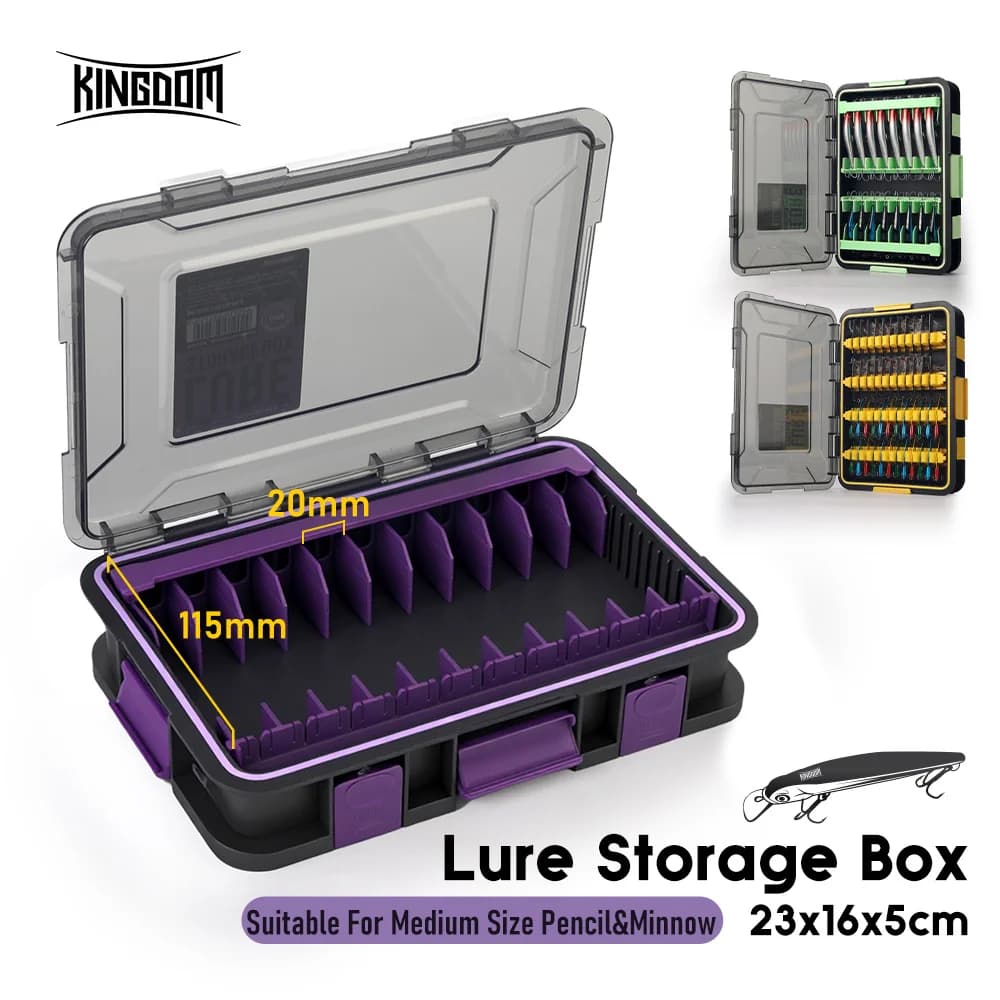 Kingdom Lure Aufbewahrungsbox, wasserdicht, DIY-Design, korrosionsbeständig, stoßfest, Multi-Box Connect, geeignet für VIB Minnow Pencil