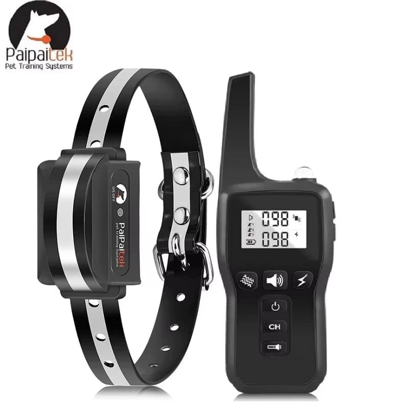 1000 m Hundehalsband mit Fernbedienung, wasserdichtes elektrisches Halsband für Hunde aller Größen, wiederaufladbares Hundehalsband gegen Bellen