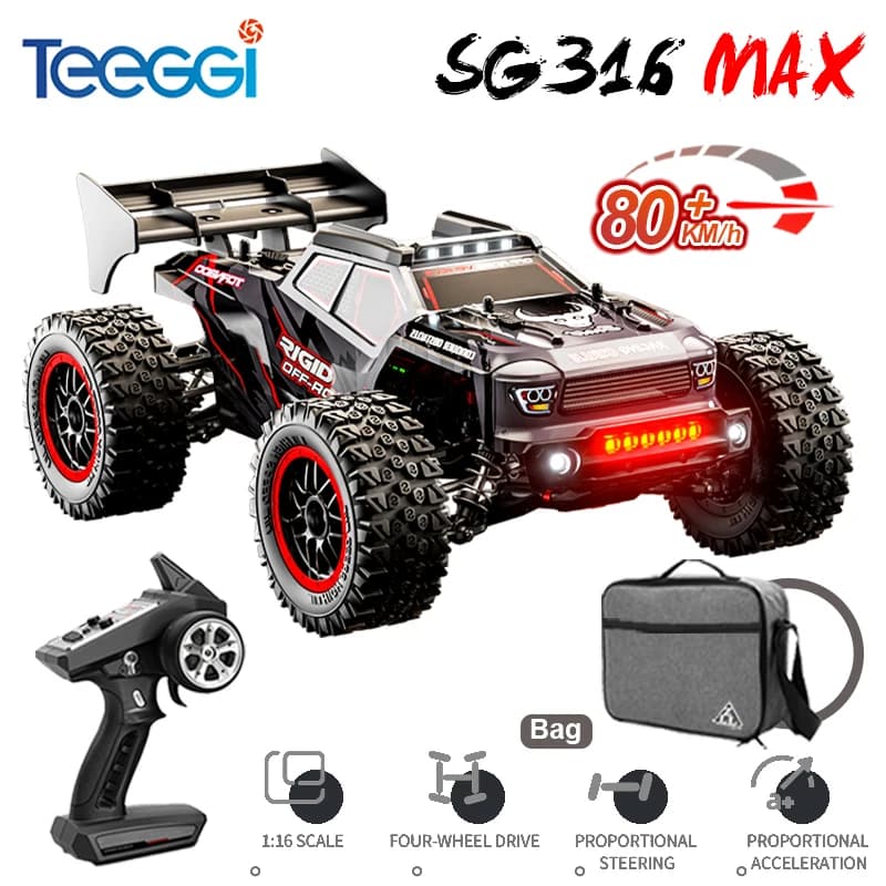 ZLL SG316 MAX 1:16 Hochgeschwindigkeits-Drift-Rennwagen 80 km/h bürstenloser Motor 4WD RC Off-Road-Auto Monster Trucks Spielzeug für Kinder