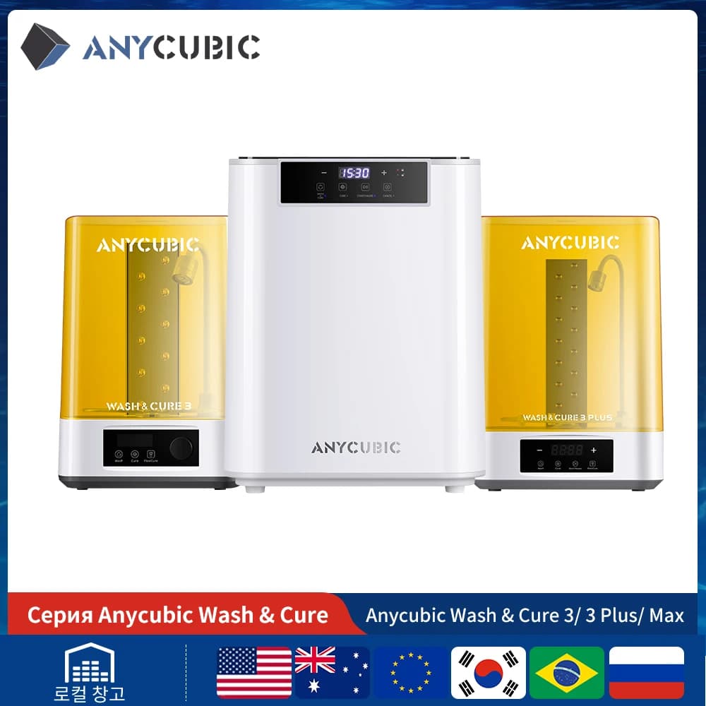 ANYCUBIC Wash & Cure 3/3 Plus/3 Max Modell-Härtungs- und Waschmaschine für SLA LCD DLP Resin 3D-Drucker für die Photon-Serie