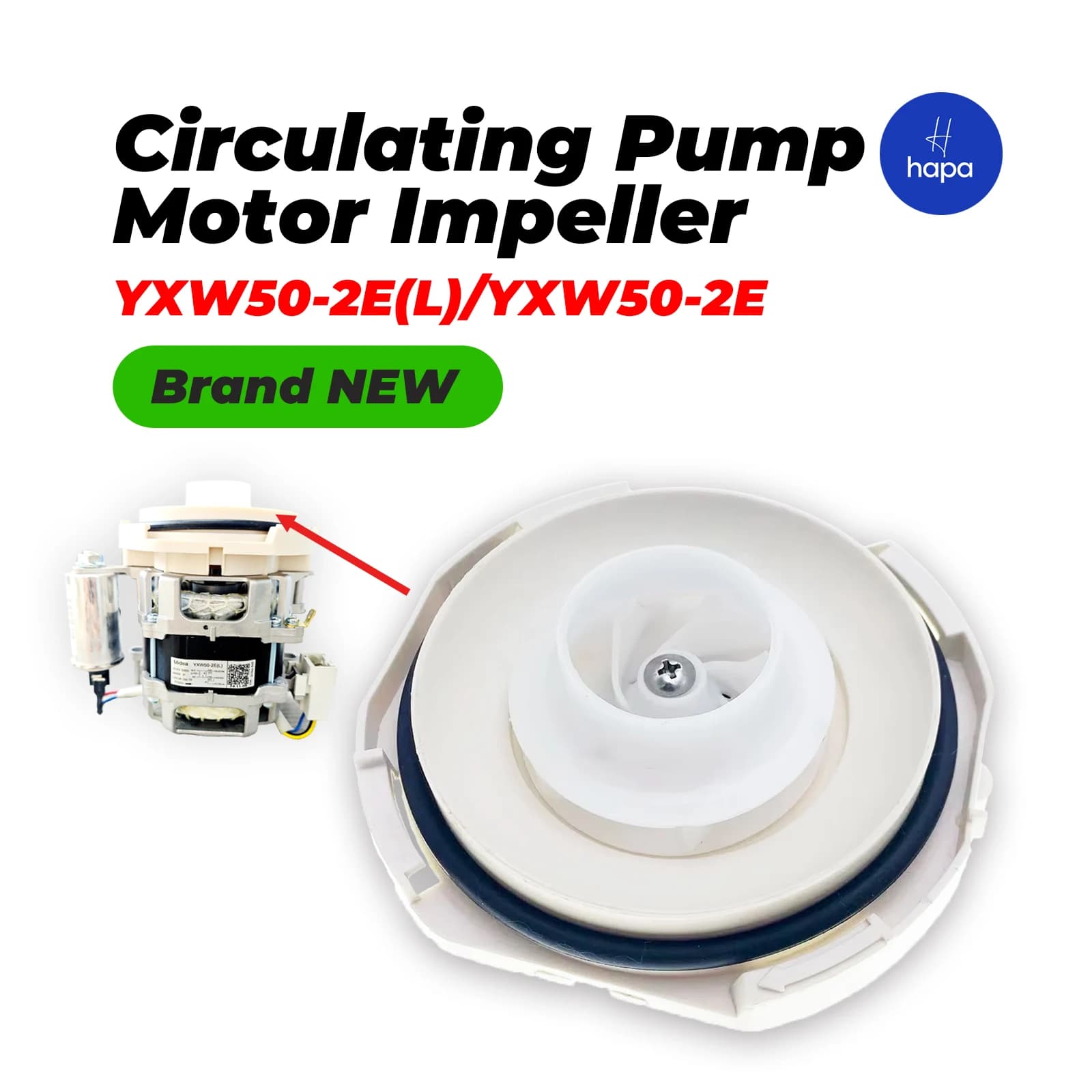 YXW50-2E(L)/YXW50-2E ECHT Neue Spülmaschine Teile Umwälzpumpe Motor Laufrad für Midea Candy Hansa Gorenje Bomann
