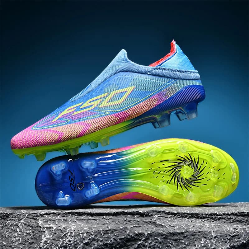 Neue Männer Fußball Stiefel Nicht-Slip Hochwertige Fußball Schuhe Gras Stollen High-top Futsal Turnschuhe Spiel Indoor heißer-verkauf Outdoor