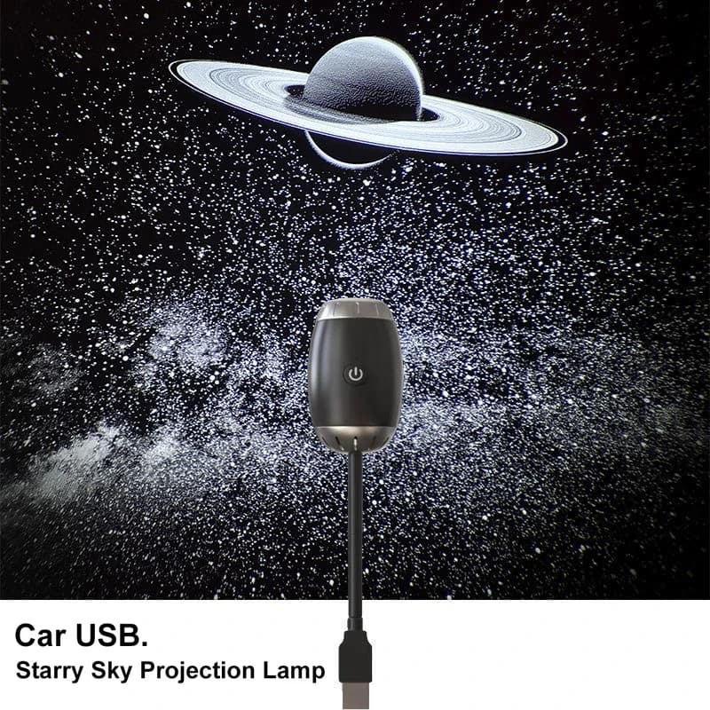 Romantisches LED-Sternenhimmel-Nachtlicht, USB-betrieben, Saturn-Galaxie-Projektorlampe für Autodach, Party, Zimmer, Deckendekoration, Plug-and-Play