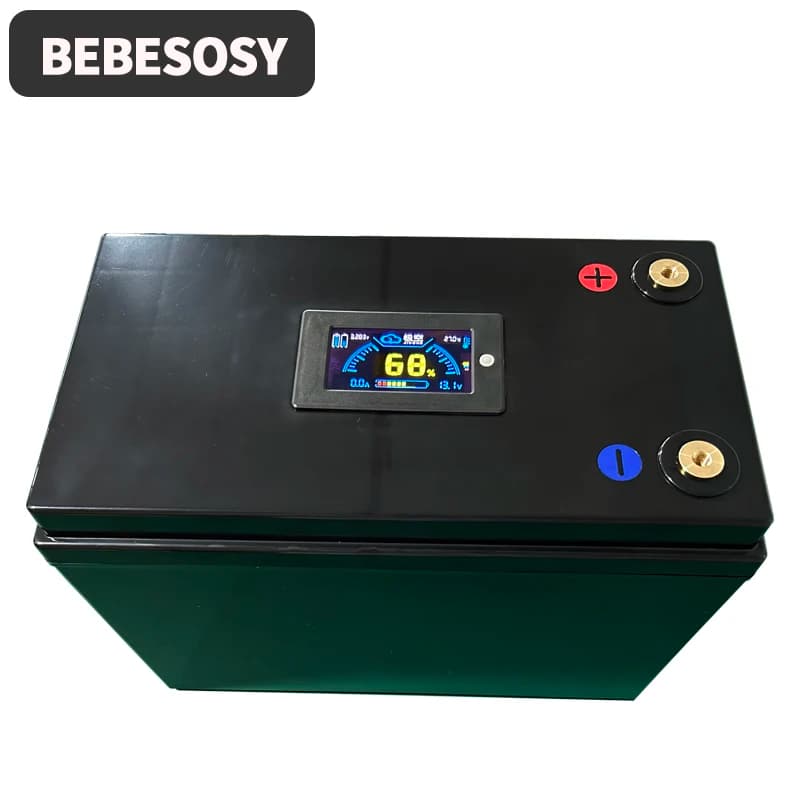 Fall 12V 280AH DIY Batterie Fall Tragbare Batterie Box 230AH 4S Optional 200A BMS 2A Aktive Balance TFT LCD Band Bolzen Für RV
