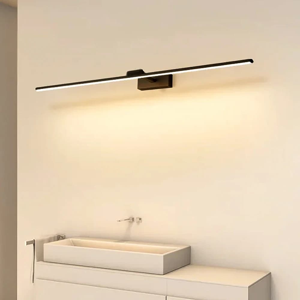DINDALLED Moderne Wandleuchte, LED-Badezimmerspiegelleuchte, für Waschtisch-Schlafzimmer, Aluminium-Heimdekoration, Linienlampe, Lustre-Befestigung