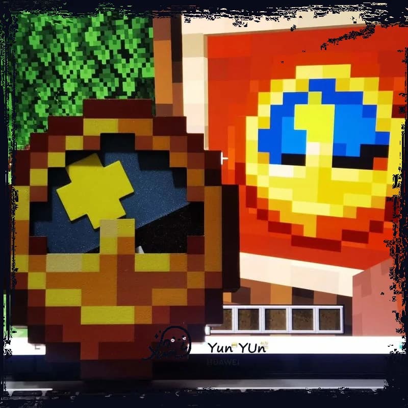 24 Stunden 12 Stunden Mc Annoying Villagers Game Peripheral Figur Clock Sun – Moon Swingable Clock Steve