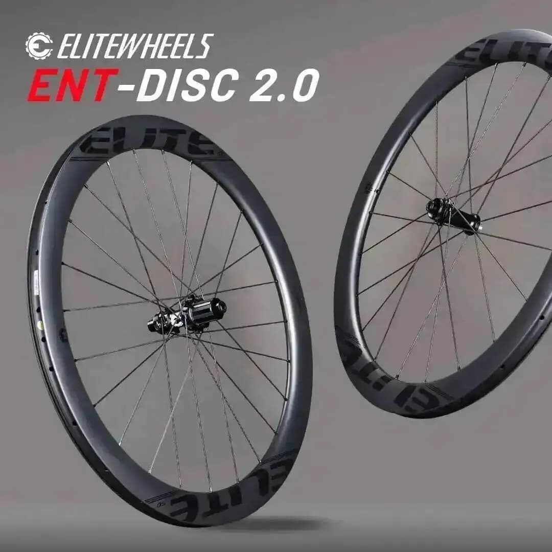 ELITEWHEELS Carbon-Laufräder ENT 2.0 Scheibenbremse 700c Carbon-Felge Center Lock Rennrad-Laufradsatz UCI-Qualität Rennrad-Laufradsatz
