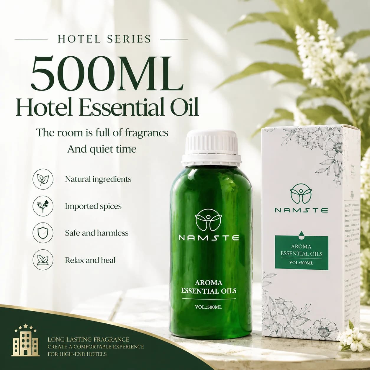 NAMASTE 500ML Hotel Ätherisches Öl Inspiriert Aromatherapie Duft Diffusor Öl Duft Parfüme Ätherisches Öl Diffusoren Luftreiniger