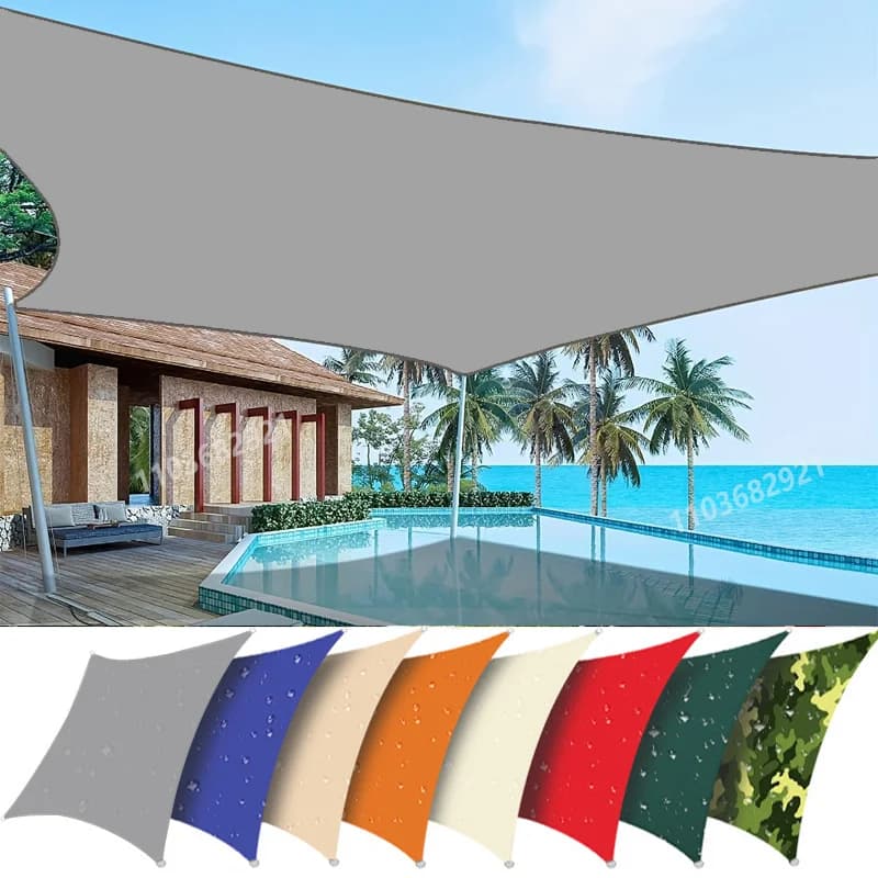 Outdoor-Markisen, wasserdicht, Sonnenschutz, Segel, Garten, Canopi, für Terrasse, Auto, Leinwand, Markise, rechteckig, Pool, Sonnenschutz,