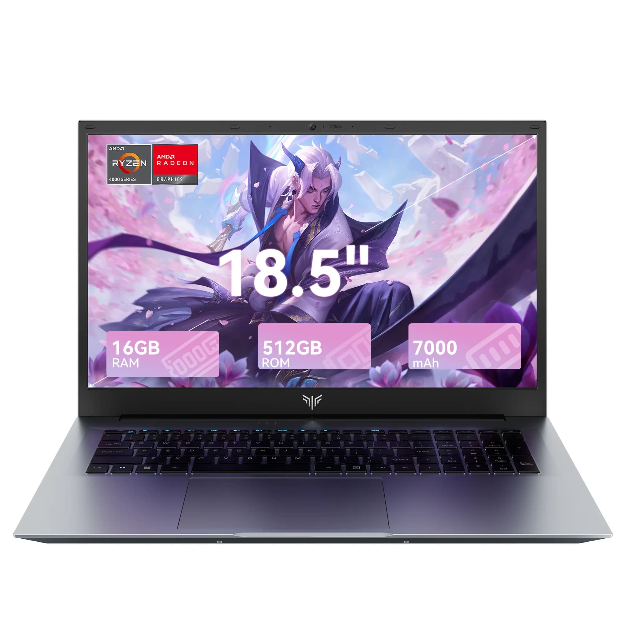 18,5-Zoll-Laptop mit 16GB RAM, 512GB SATA SSD, AMD Ryzen 3 4300U, 1080 FHD Display für Business & Studenten, 7000mAh Akku