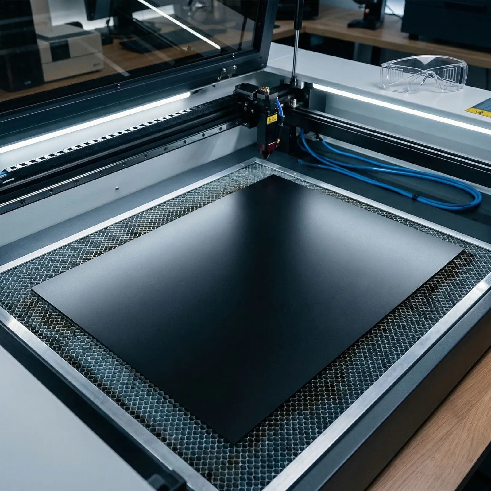 4 Stück A4 Eloxierte Schwarze Aluminiumplatten zum Gravieren Lasergravur-Rohlinge Metall-Bastelplatten DIY-Etiketten Schilderherstellung Rohlinge