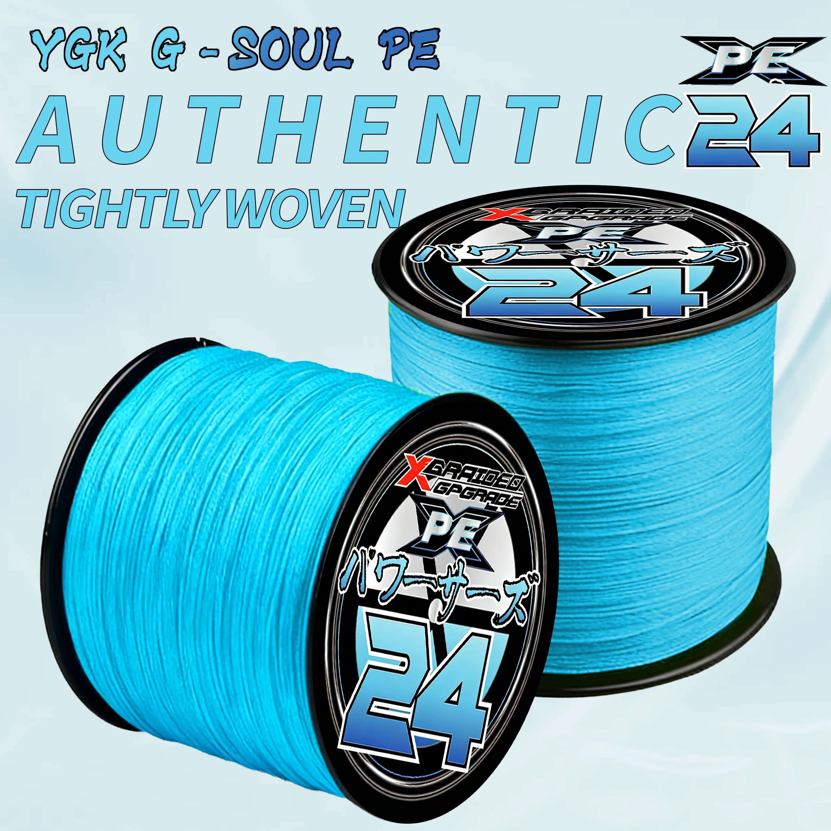 YGKX G SOUL X24 BRAID Upgrade Geflochtene Angelschnur Superstark 24 Stränge Multifilament PE-Schnur 300/500M Hergestellt in Japan 21LB-123LB