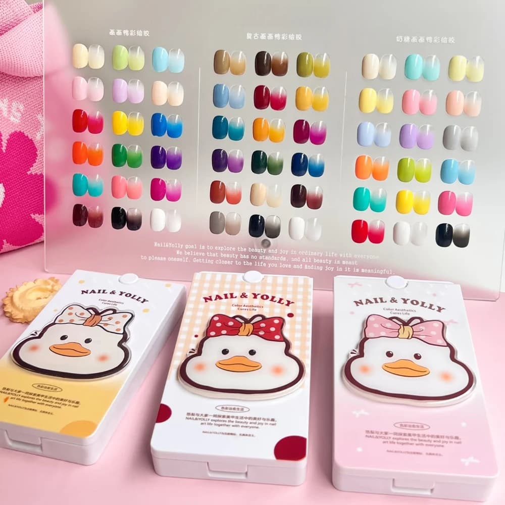 18 Farben Solid Nail Gel Palette, Farbpalette für Frühling und Sommer, für Nagelkunst-Design, semi-permanent, ablösbar, UV-Gel-Lacke