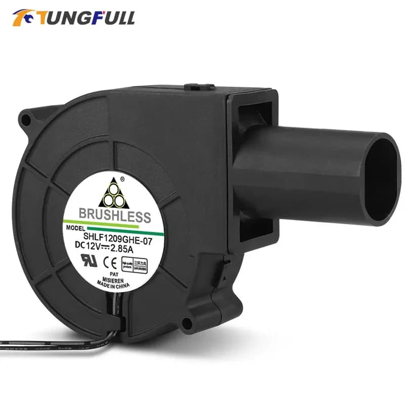 Einstellbarer Hochleistungs-Luftstromventilator 220V auf 12V für Altölkocher, Holzofen, Turbo-Lüfter mit hohem Luftvolumen