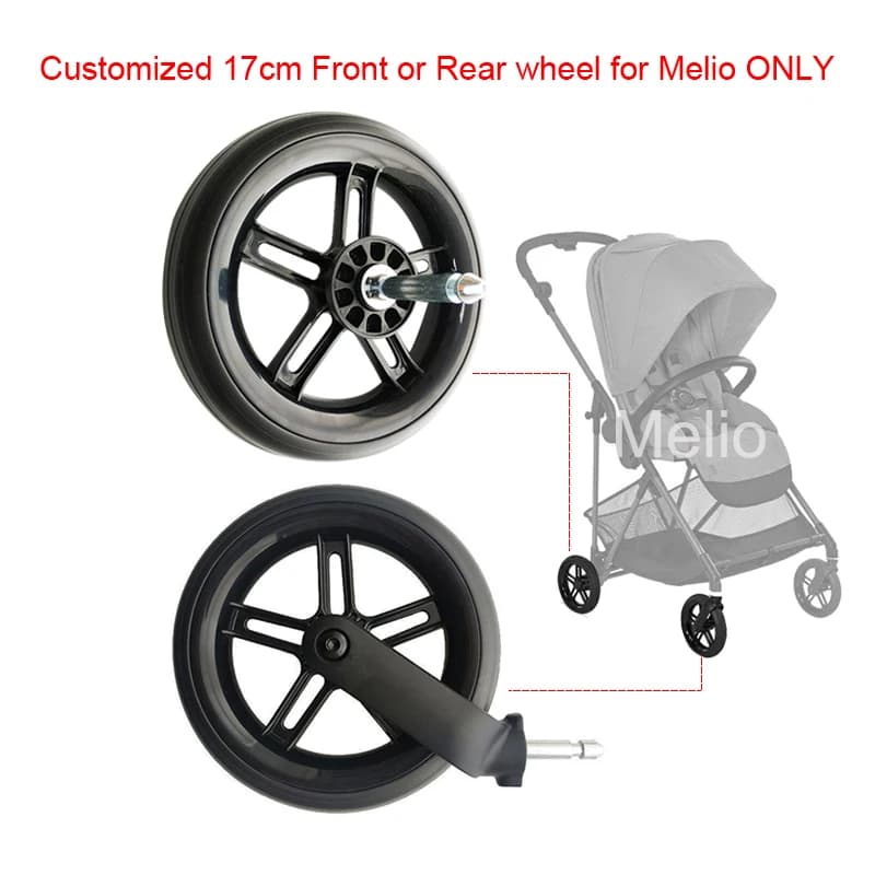 NUR Melio 17 cm Vorder- oder Hinterrad für Cybex Melio 2/3/Carbon/Pro Series Buggy-Zubehör. Anderer Kinderwagen sind NICHT kompatibel!! !