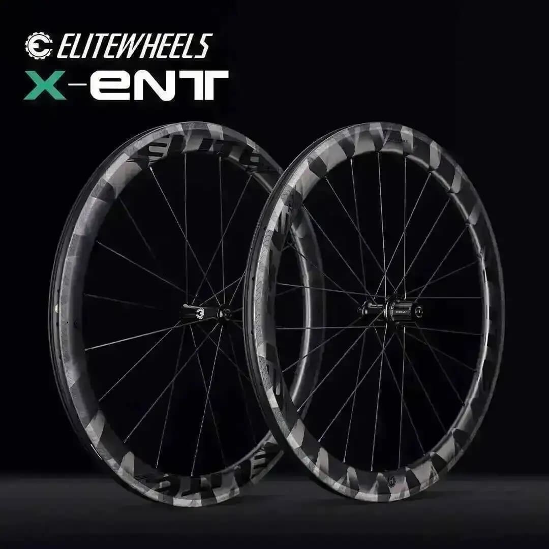 ELITEWHEELS 700c Neues Produkt Rennrad Carbon-Laufradsatz X WEAVE Finish Felgen Tubeless Ready Straight Pull Nabe Rennrad-Laufrad