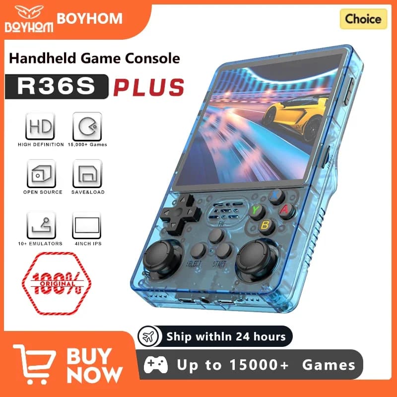 2025 R36S R36Plus Retro Handheld Spielkonsole Linux 64-bit System 4 "/3,5" IPS Bildschirm RK3326 Tragbare Tasche Video Player Für PS1