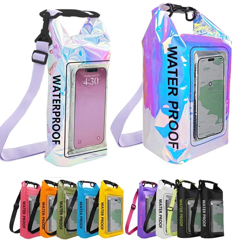 2L 5L Dry Bag Schwimmen Pack Touchscreen Im Freien Wasserdichte Kajak Lagerung Tasche Trekking Driften Rafting Surfen Bootfahren Rucksack