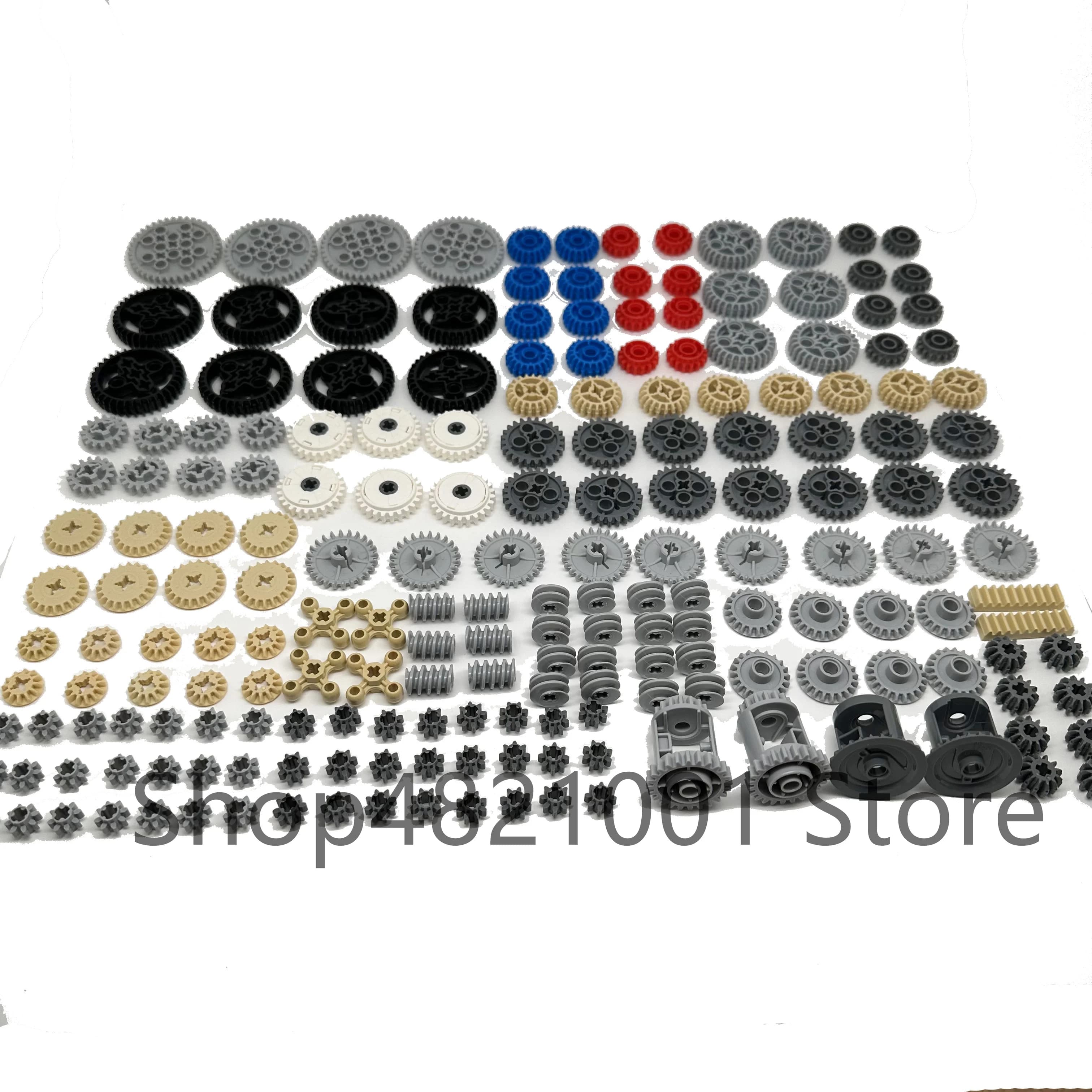 198PCS Set DIY Technische Teile Getriebe Dicke Bausteine Blöcke Zubehör Set Mechanische Groß High-Tech Spielzeug