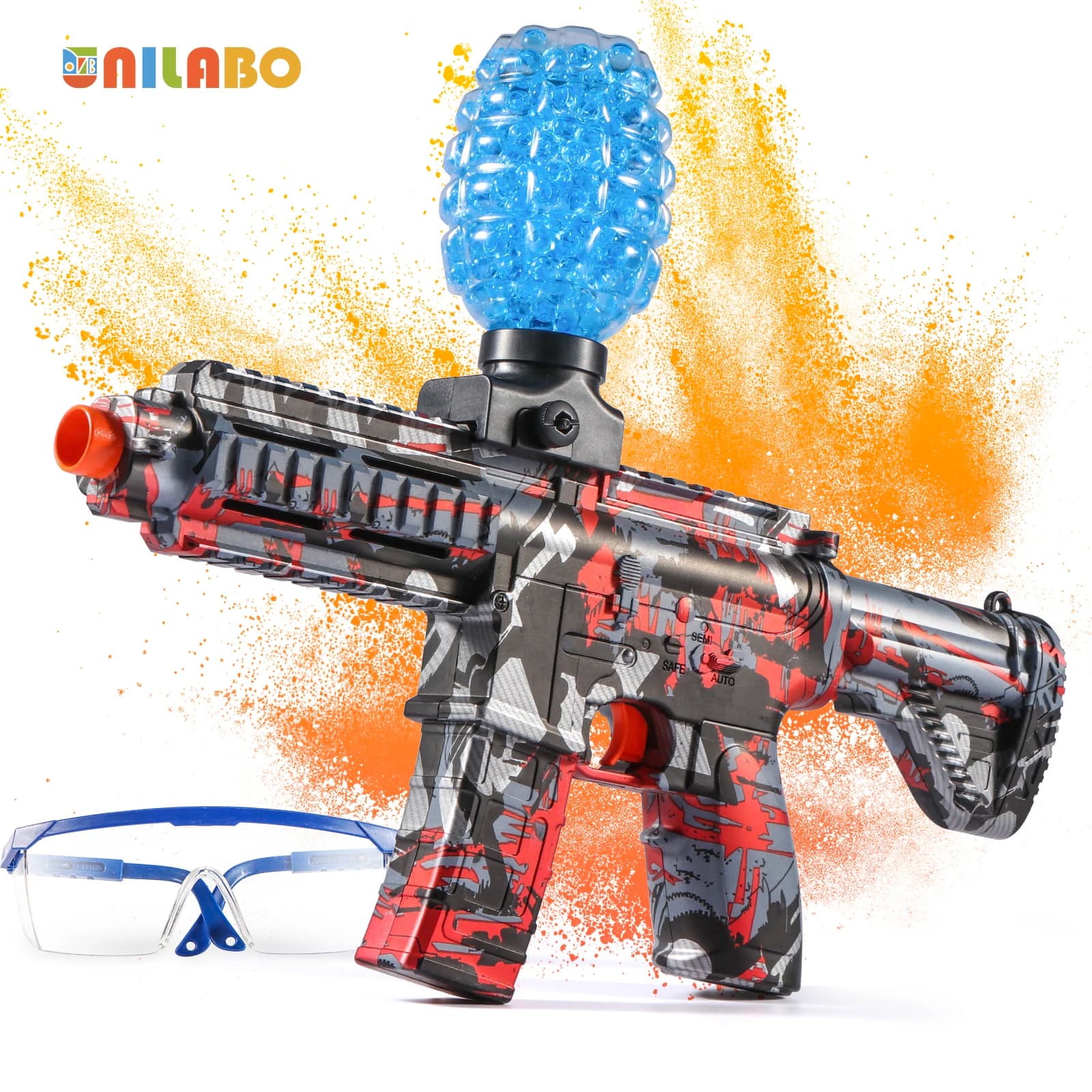 M416 Elektrische Kugelblaster-Spielzeugpistole - Hochgeschwindigkeit, Metallisches Finish, Wiederaufladbar - Outdoor-Spiel Partygeschenk (Kugeln nicht