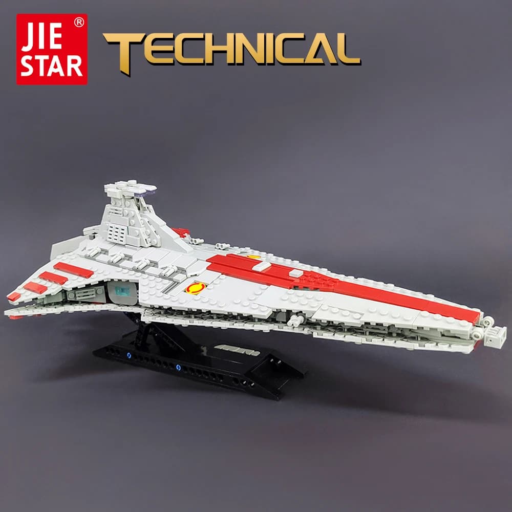 67106 JIESTAR High-Tech Moc Venator Attack Cruiser Fighter Destroyer Ziegel Technisches Modellbau Sternblöcke Raumschiff Spielzeug