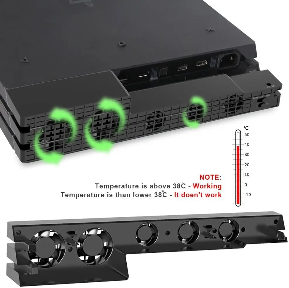 Lüfter für Sony PS4 Pro Slim Spielkonsole Play Station Playstation PS4 Kühler DC 5 V USB Kühlschrank Ventilator tragbar