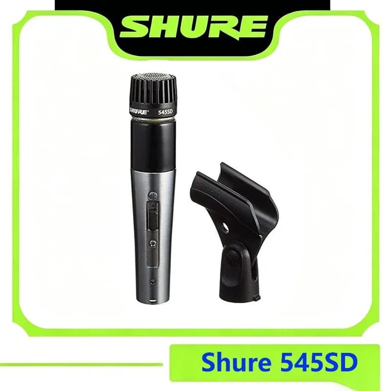 Shure 545SD Classic Unidyne Dynamisches Instrumentenmikrofon, Nierencharakteristik, Dual-Impedanz-Mikrofon für Gitarren, Schalldämpfer, Trommeln,