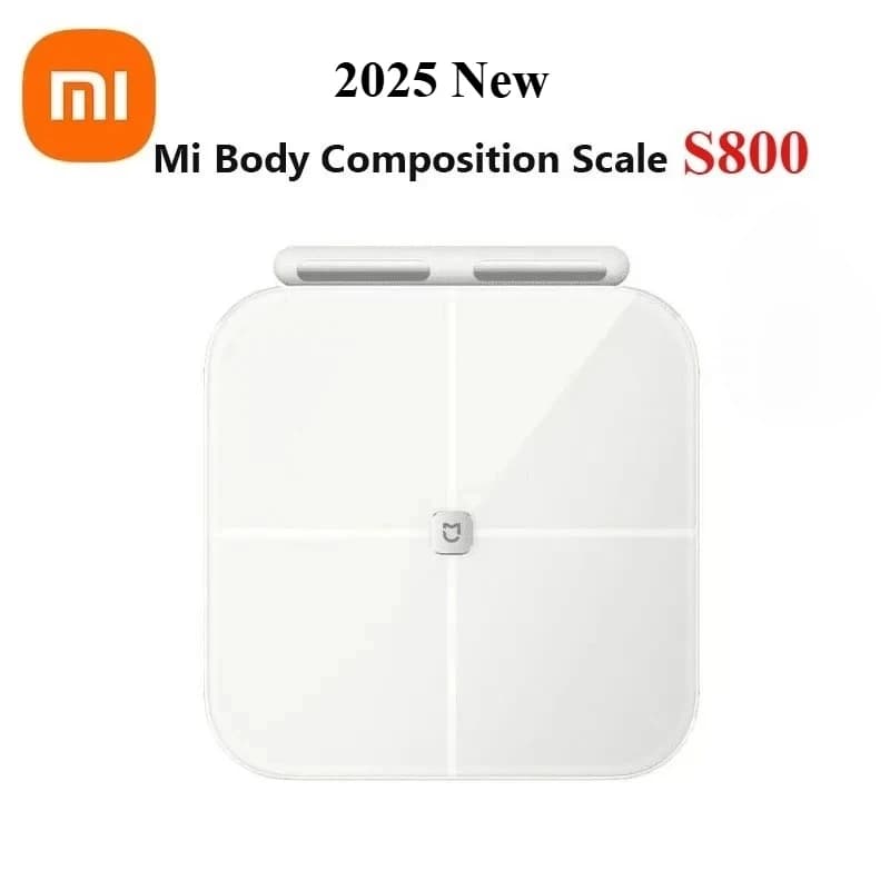 Xiaomi Mijia Smart Scale S800 8-Elektroden-Körperfettwaage Dual-Frequenz BIA Bluetooth gehärtetes Glas Mijia App kompatibel