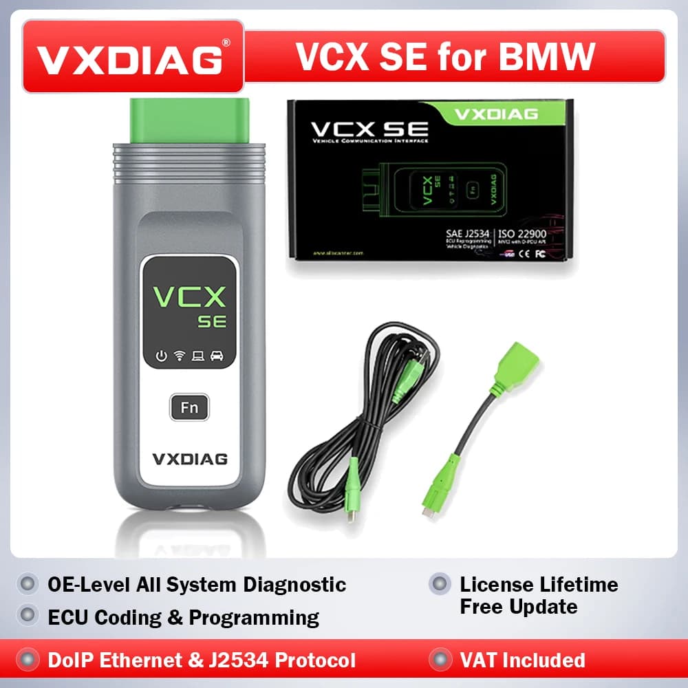 Vxdiag vcx se für bmw diagnose tool wifi auto obd2 scanner doip j2534 programmierung ecu codierung alle system diagnose aktiver test