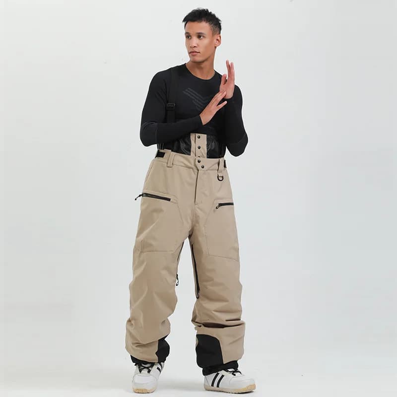 Gsou Outdoor Sport Berg-Skihose für Damen, Winter Wasserdichte Snowboard-Latzhose für Herren und Damen, Warme Schneehose bis -40 Grad