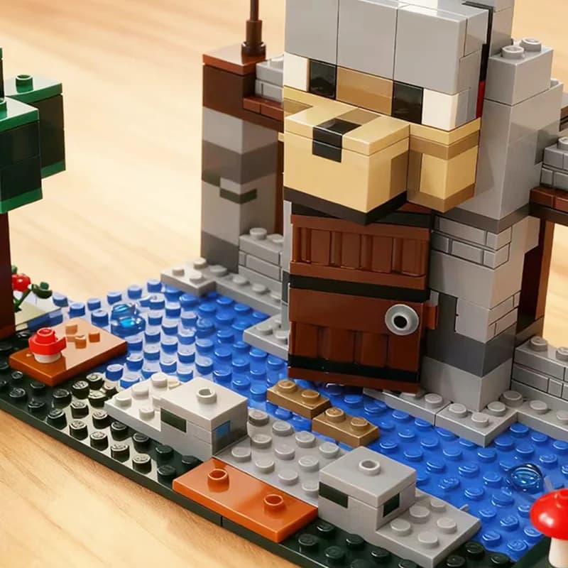 Drittanbieter MOC-kompatible Sets My Pixel World Series Bausteine Wolf House Montagespielzeug für Kinder ﻿