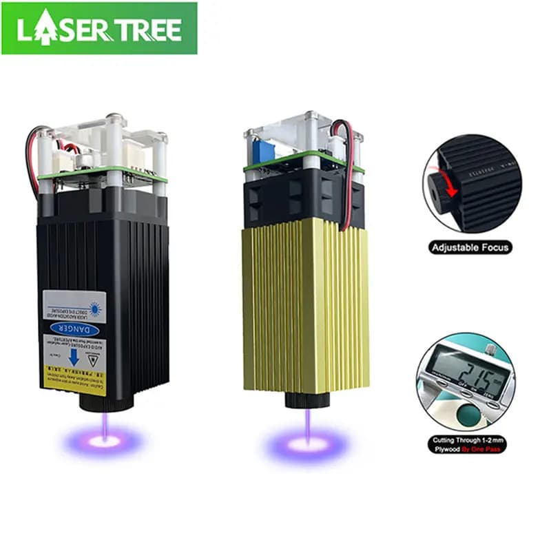 LASERBAUM 20W Lasermodul 450nm 40W TTL Blaulicht Lasergraviererkopf für Lasergravur Schneidemaschine Holzbearbeitungswerkzeuge