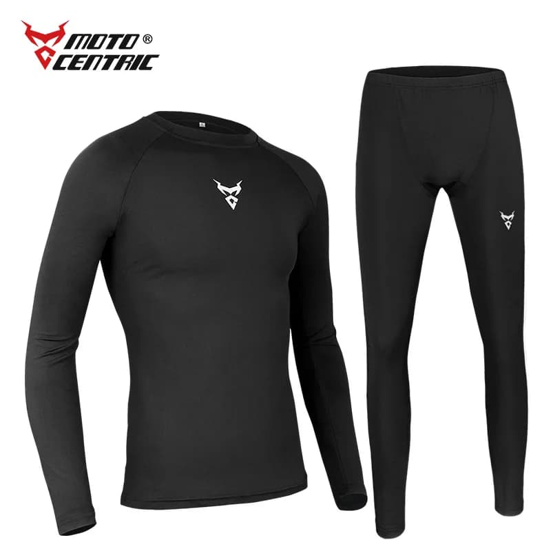 MOTOCENTRIC Motorrad-Unterwäsche, schnell trocknendes Set, Herren-Motorrad-Schweißkleidung, Basisschichten, enge lange Unterhosen, Oberteile und