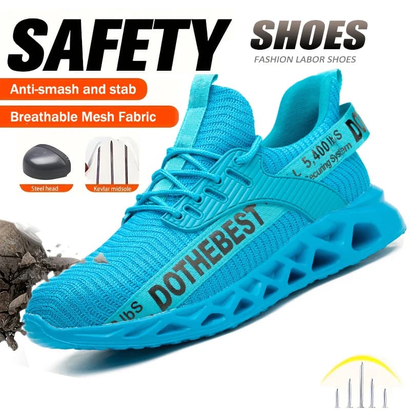 Sicherheitsschuhe Herren für Arbeit, Turnschuhe, Damen und Herren, Stahlkappe, Arbeitsschuhe, Sicherheitsschutzschuhe, leicht, Anti-Smash,