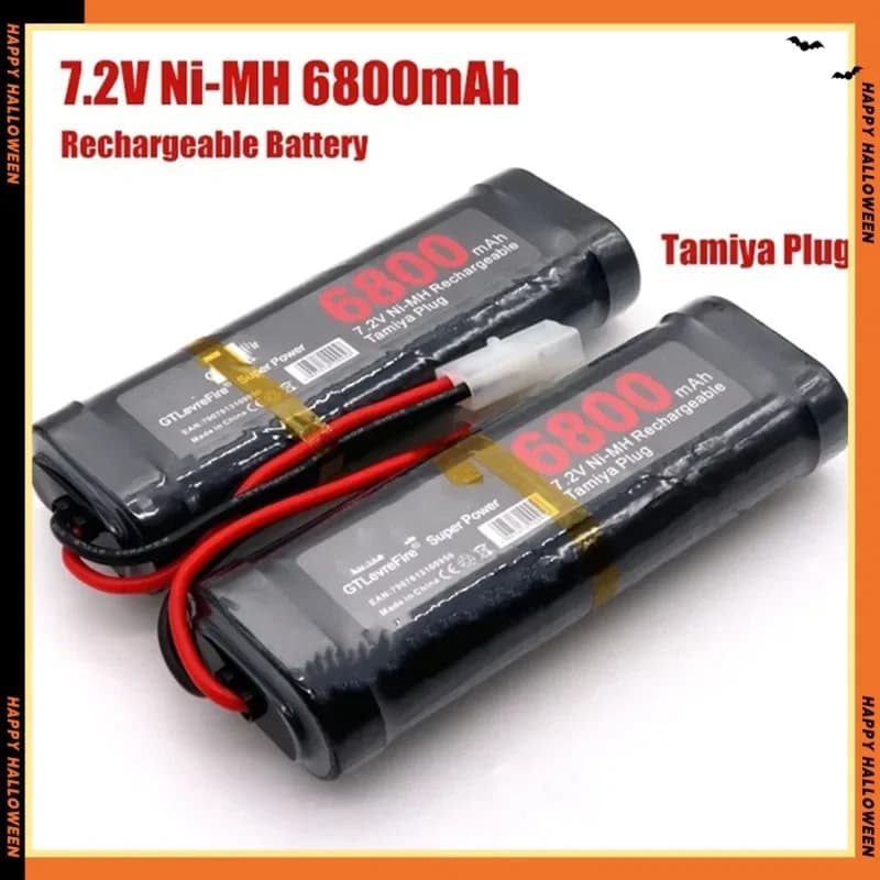 7,2 V Akku 6800 mAh NiMH Akku RCcar Truck Bugibot Tank Ni MhBattery Grau Abendessen Netzteil, mit Tamiya-Anschlüssen