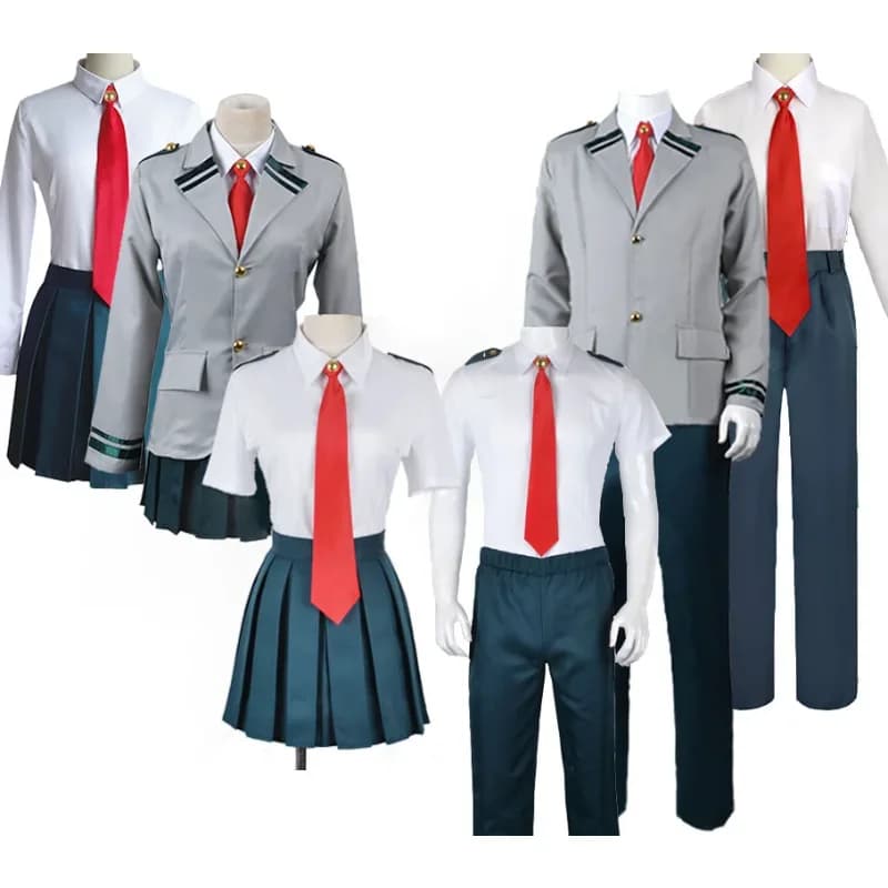 My Hero Academia Anime Midoriya Izuku Cosplay Kostüm Todoroki Shoto Schuluniform Set Perücke Anzug Unisex Halloween Rollenspiel