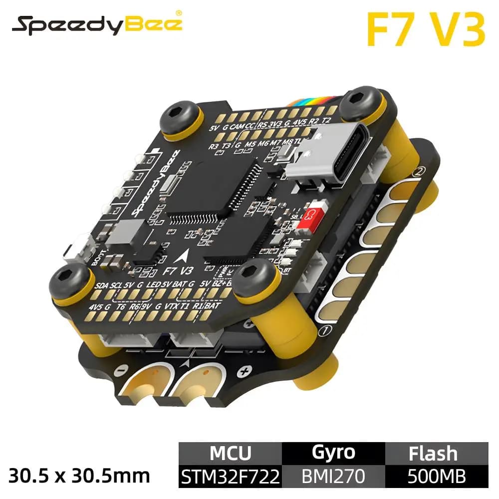 SpeedyBee F7 V3 Flight Stack 3-6S Lipo F7 V3 Flight Controller & BL32 50A ESC 30,5x30,5mm 500MB Flash Für RC FPV Freestyle Drone