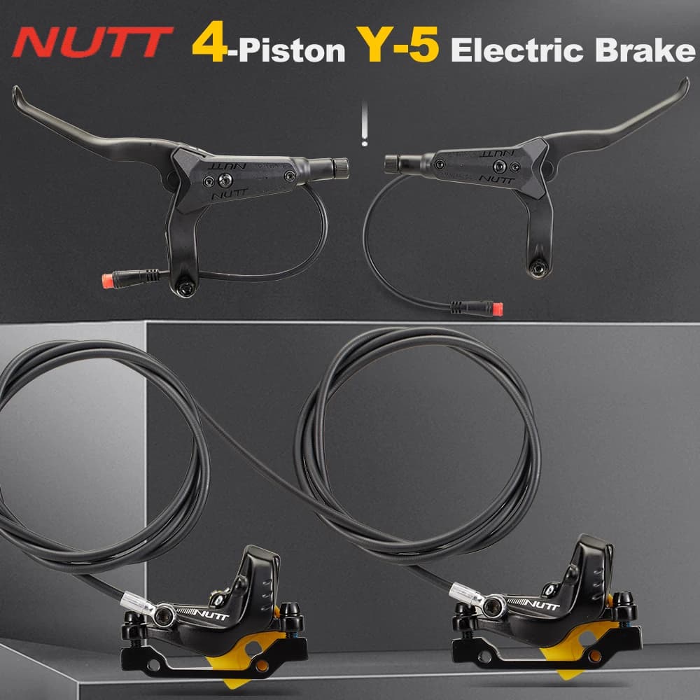 NUTT 4-Kolben-E-Bike-Elektroroller, hydraulische Scheibenbremse, 140 160 180 mm Rotor für A5 HX-D Kukirin g2 max NANROBOT D6+ N6 LS7
