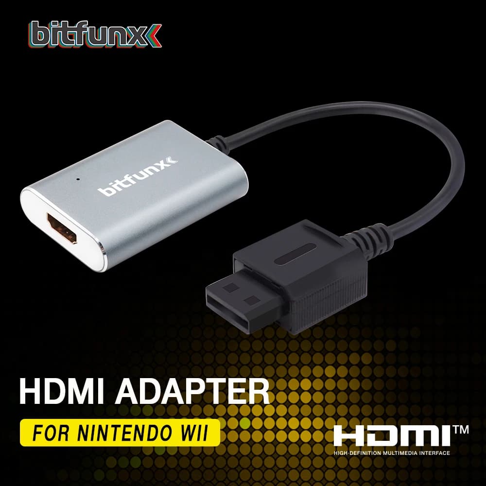 Bitfunx HDMI ™   Adapter für Nintendo Wii NTSC PAL Retro-Spielekonsolen HD-Anschluss Plug and Play