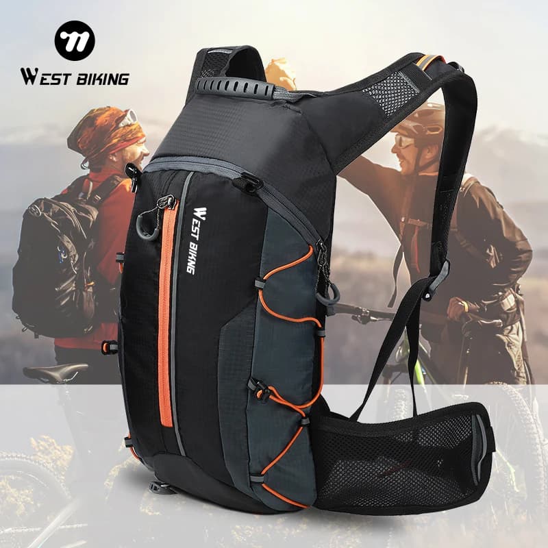 WEST BIKING Outdoor Wasserabweisende Sporttasche Radfahren Trinkrucksack Reisen Wandern Klettern MTB Rennrad Rucksack