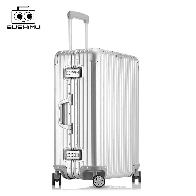 Teleskopkoffer aus Aluminium-Magnesium-Legierung, 24-Zoll-Gepäckkoffer, Business-Reisekoffer, Metallkombinationskoffer, 20-22/26/29 Zoll