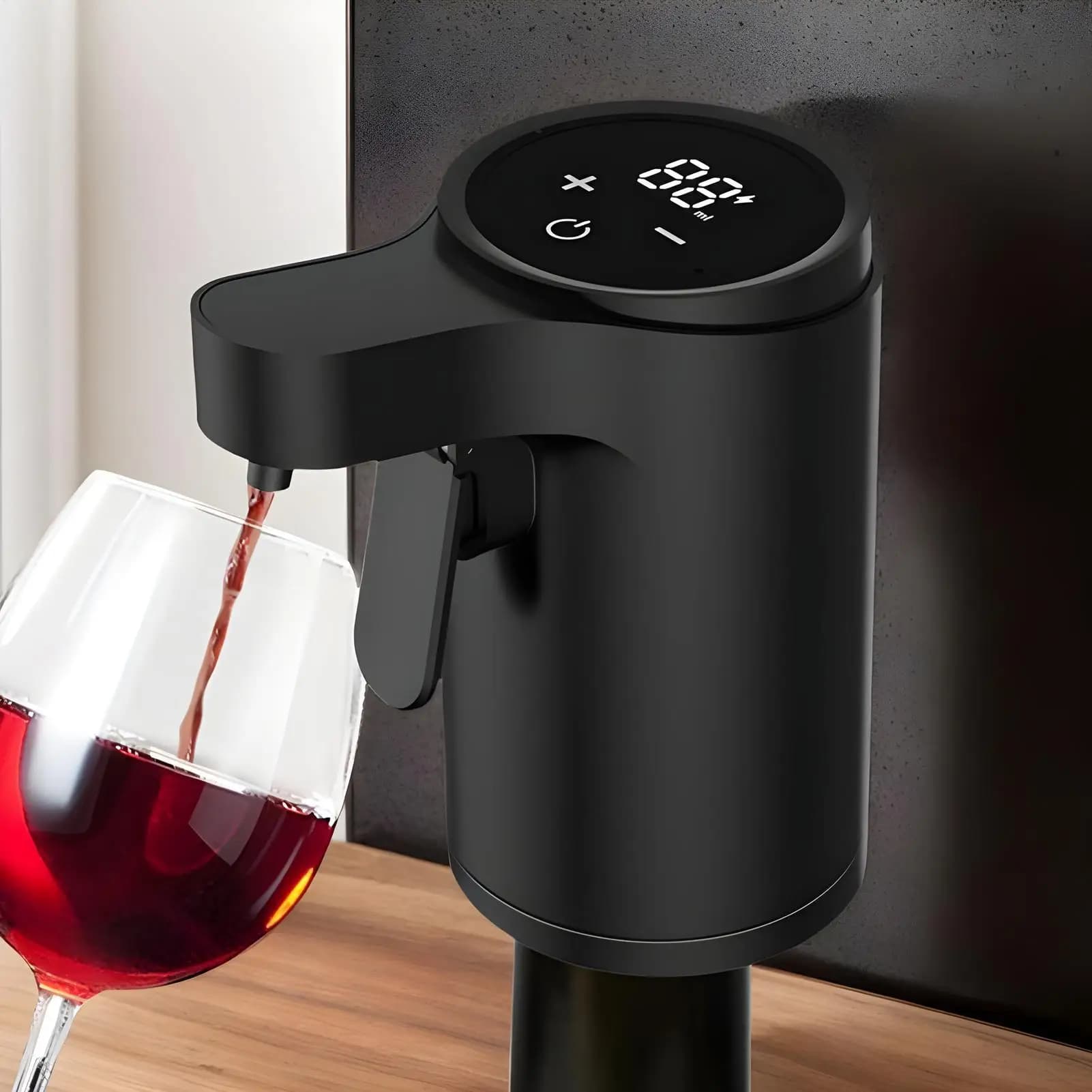 Automatischer Weinspender, intelligenter Sensor, Weinpumpe, 4 Modi, Touchscreen, digital, für Rotwein, Whiskey, Likör, elektrischer Dekanter