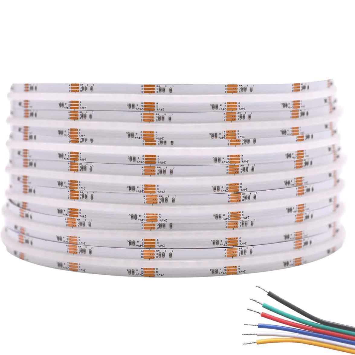 CCT RGB RGBW RGBCCT COB LED Streifen Licht Hohe Dichte Flex FCOB LED Band Licht Dimmbare FOB Linear Band DC12V 24V 5M/Rolle