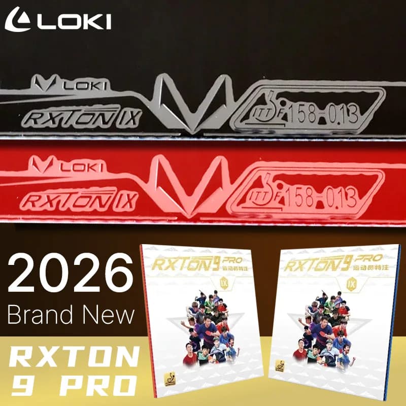 LOKI RXTON 9 PRO Tischtennisbelag Speziell für Profispieler Klebriger Tischtennisbelag mit Vorgefertigtem Loxa-Schwamm
