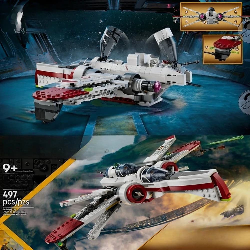 ARC-170 Star Fighter Zusammengebaute V-Flügel-Bausteine-Sets 75402, kompatibel mit Legoed-Partikeln, geeignet für Weihnachtsgeschenke