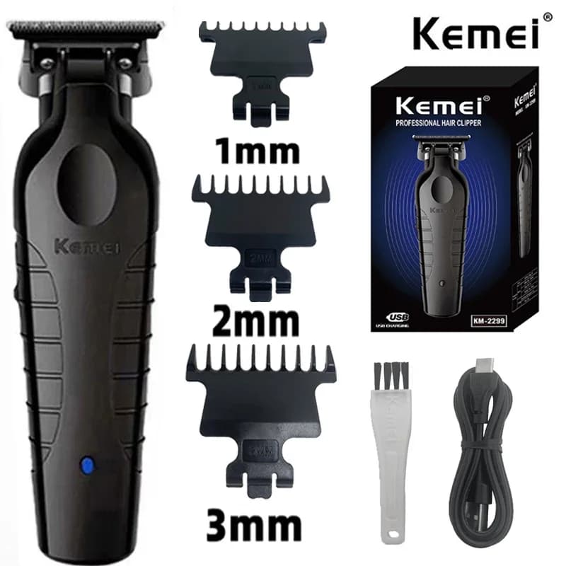 Kemei KM-2299 Professioneller Haarschneider 1200mAh Elektrische Haarschneidemaschine USB Wiederaufladbare Haarschneidemaschine Haarschneidegerät